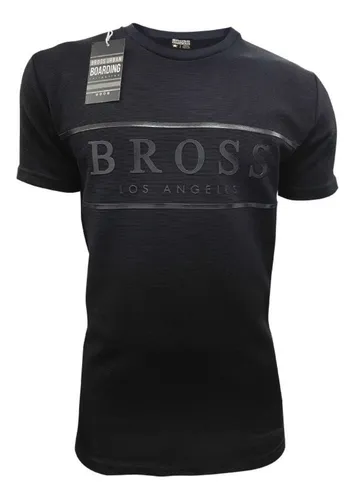Remera Bross Tela Gruesa Textura Estampa Goma