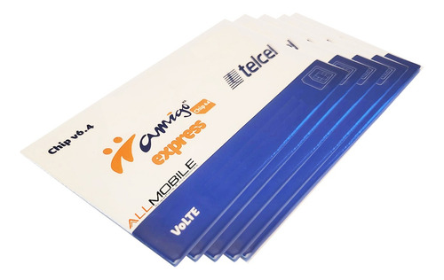 5x1 Tarjeta Sim Chip Telcel 2g 3g 4g 327 Peñita D Jantelba