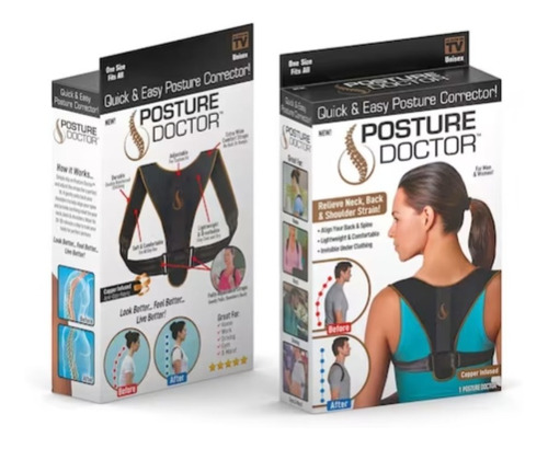 2 Correctores De Postura Y Espalda -unisex Posture Doctor 