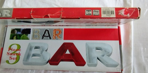 Bandejas Para Pasapalos O Snack En Forma De Letras 3 Piezas (Usado)