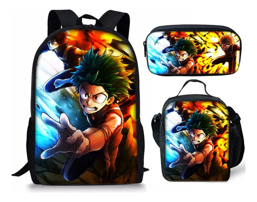 Conjunto De Mochila De Tres Piezas Bakugo Katsuki My Hero Ac