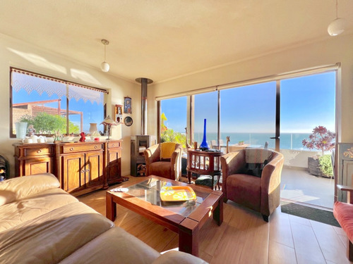 Departamento Con Preciosa Vista Al Mar En Venta, Maitencillo