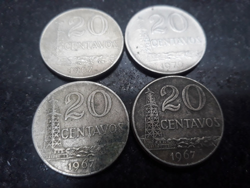 Monedas De Brasil 20 Centavos 1967/1970
