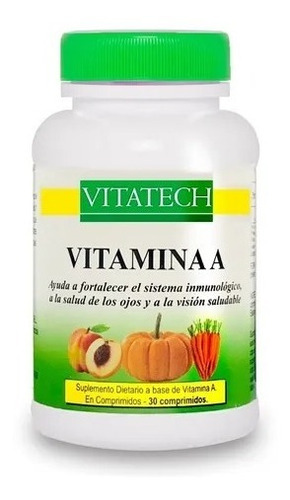 Vitamina A X 30 Comprimidos Vitatech - Vip