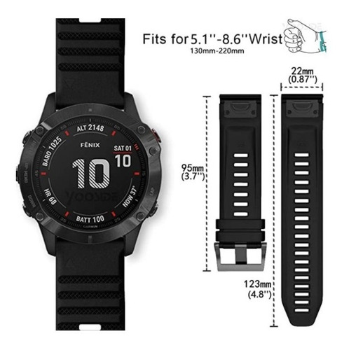 Extensible Generico Para Garmin Fenix 5 22mm