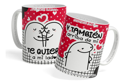 Mug Pocillo Taza Amor Y Amistad - Meme Flork Picarón Regalo