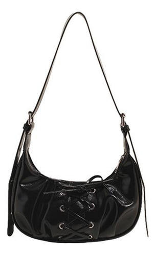 Bolso Hombro En Forma Media Luna Para Mujer, Bolso