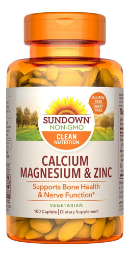 Sundown Zinc Magnesio Y Calcio Apoyo Inmunologico 100 Tab