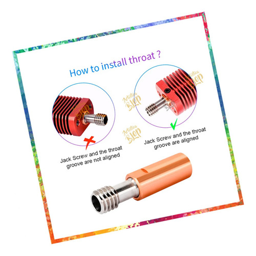 Barrel Bimetal Titanio Y Cobre Impresora 3d Ender 3 Cr10 Mk8