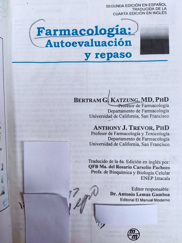 Libro Farmacologia Autoevaluacion Y Repaso Katzung 173f1