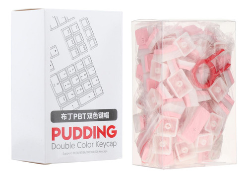 Pudding Keycaps 121keys Para 61/68/71/84/87/104 Rosa