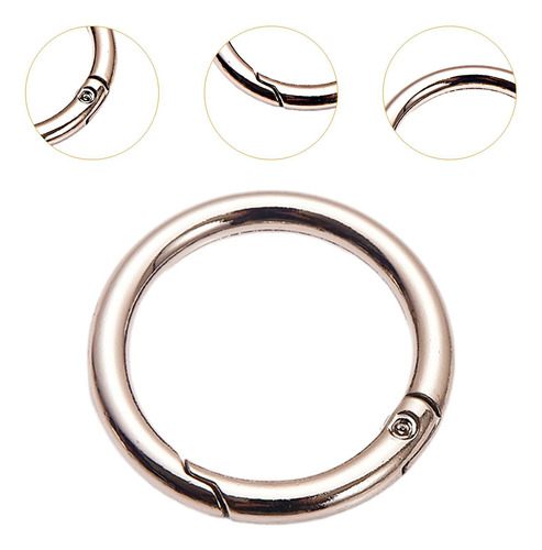 10pcs Anillos Push Gaving Snap Hooks Clamp Socks Metal Round