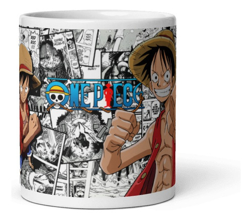 Taza Anime One Piece Personaje Luffy Orca Ceramica 