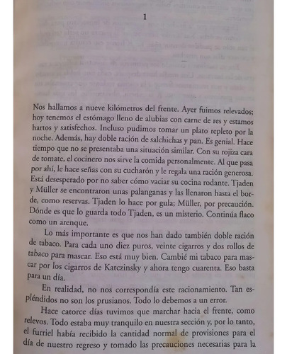 Sin Novedad En El Frente - Erich Maria Remarque (Usado)