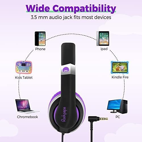 Rockpapa I20 Auriculares Plegables Para Niños Con Micrófono