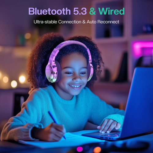 Auriculares Bluetooth Para Niños, Inalámbricos Con Micrófono