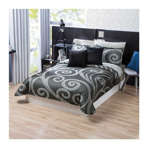 Imagen 1 de 2 de Colcha Jacquard Dylan Matrimonial Poliester Gris Concord