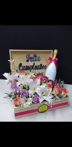 Imagen 7 de 10 de Cajas Guacal Pino O Mdf Arreglos Regalos Gifts Box Cotillón