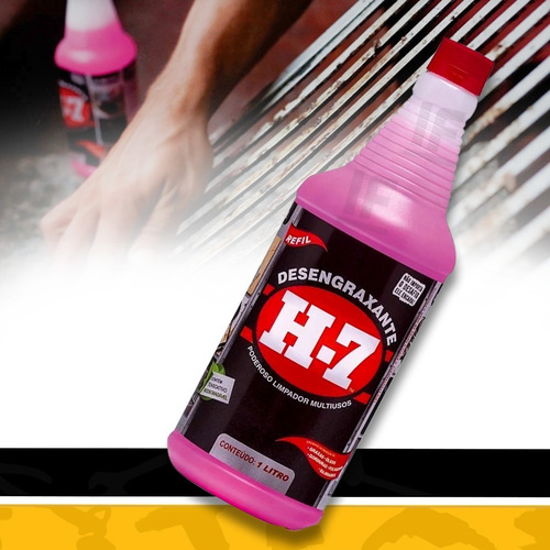 Desengraxante H-7 1 Litro Refil Sujeiras Pesadas Multiuso