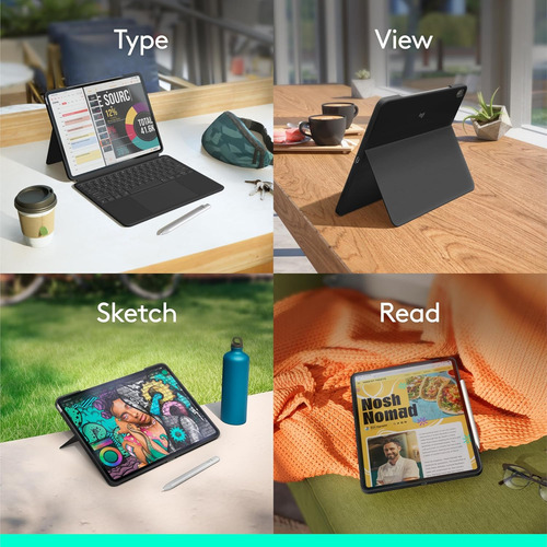 Funda Con Teclado Logitech Combo Touch, Negro Noche