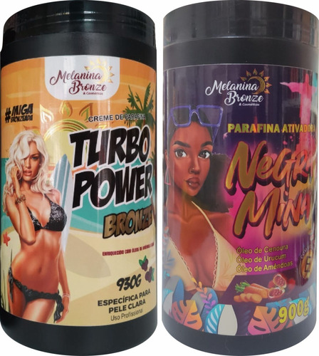 Parafina Turbo Power Plus Pele Clara + Negra Mina - Melanina