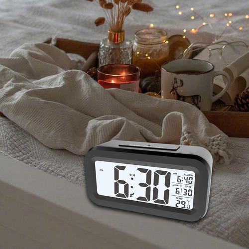 Reloj Despertador Digital Con Pantalla De Temperatura