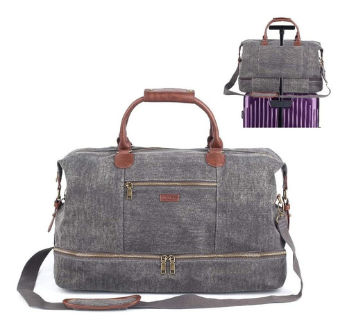 Duffel Bag Weekender Bag For Men And Women Canvas Trave...