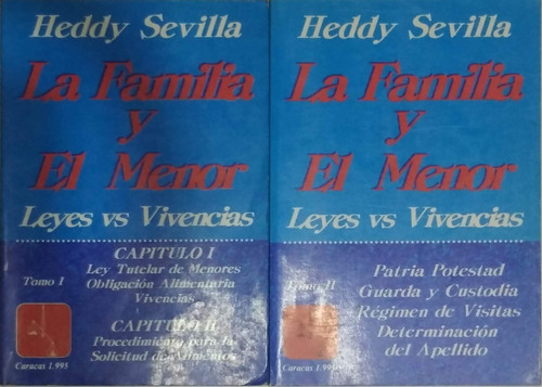 La Familia Y El Menor Leyes  Tomo 1 Y 2 Heddy Sevilla