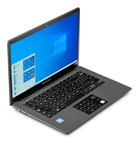 Imagem 2 de 7 de Notebook Multilaser Legacy Cloud PC131 gray 14", Intel Atom X5-Z8350 2GB de RAM 32GB SSD 1366x768px Windows 10 Home