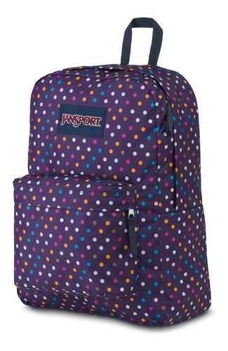 Mochila Jansport Violeta Con Lunares T50134a Superbreak
