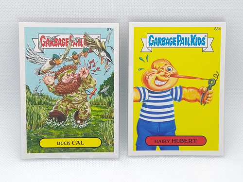 2014 Garbage Pail Kids 87a Duck Cal Y 88a Hairy Hubert