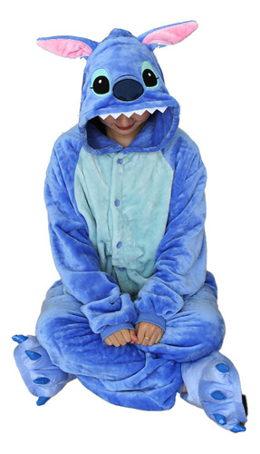 Pijama Kigurumi Con Capucha De Franela Con Dibujos Animados