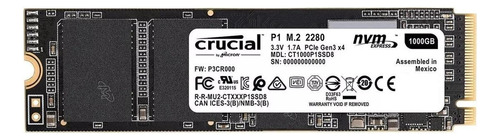 Disco sólido interno Crucial CT1000P1SSD8 1TB