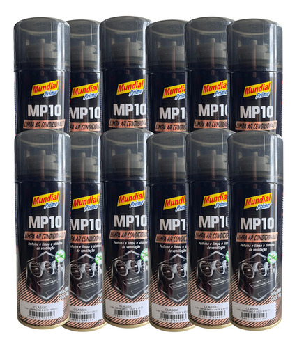 Kit 12un Limpa Ar Condicionado Automotivo Mp10 Mundial Prime