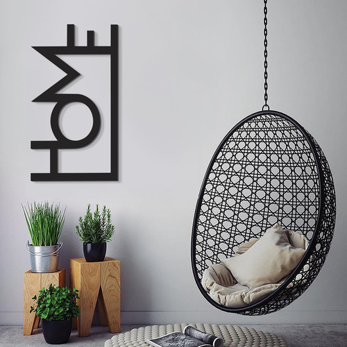 Imagen 2 de 4 de Cuadro Decorativo En Madera Calada Home Mural