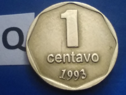Moneda Argentina 1 Un Centavo Año 1993 Doradas Money  Argent