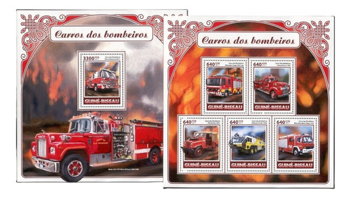 2017 Camion Bomberos Autobomba- Guinea Bissau (bloques) Mint