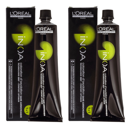 Kit Coloração L'Oréal  Inoa Kit 2 Colorações Profissional Inoa 60G Todas as Cores tom 6.1 louro escuro acinzentado para cabelo