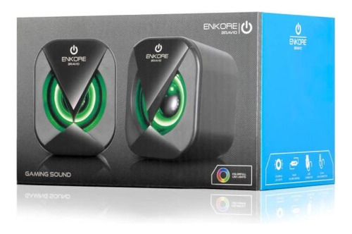 Parlante Gamer Bravio Para Pc, Laptop, Luces Led Ens 300 Negro