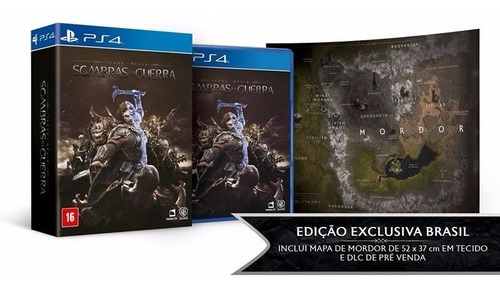 Sombras Da Guerra Edição Limitada + Mapa Ps4 