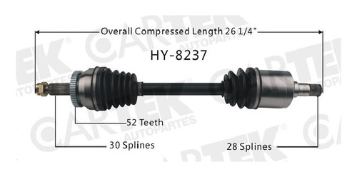 Flecha Delantera Izq Hy Santa Fe 2007-08-09 Tm V6 2.7 C/abs