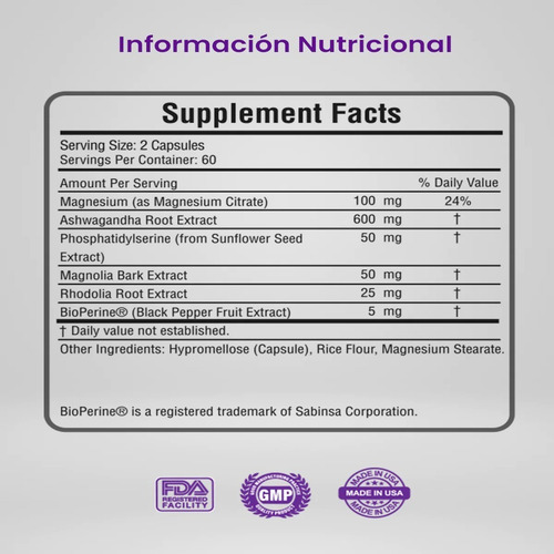 Imagen 2 de 7 de Aura Mo4t - Fórmula Anti Estres Y Soporte De Cortisol