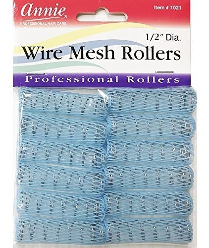 Tubos De Peinado - Annie Wire Mesh Rollers #1021, 12 Count B