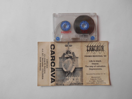 Carcava Promo Rehearsal 94 Casete Edición Colombia 1994