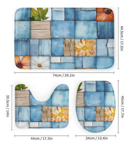 Juego De Cortinas De Ducha A2374 De Color Bohemio Con Antide