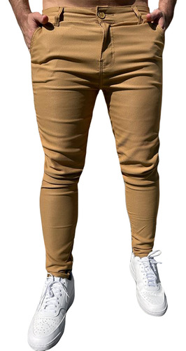 Calça Alfaiataria Twill Masculina Skinny Social Com Textura