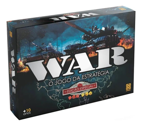   Jogo War Edição Especial Jogo Da Estratégia Original Grow