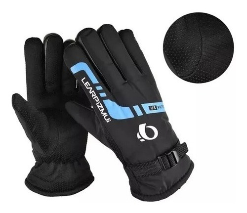Imagen 2 de 7 de Guantes Moto Corderito Polar Interior C/ Grip Antideslizante