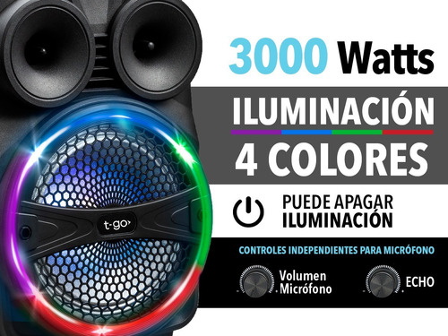 Parlante Karaoke Bluetooth Potente 3000wts Luces + Micrófono