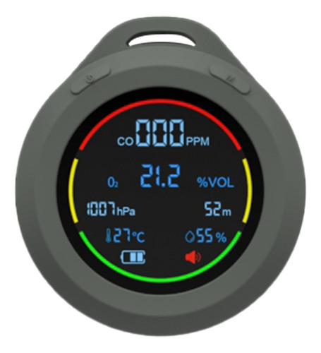 Detector De Calidad Del Aire 6 En 1 Para Co, O2, Temperatura